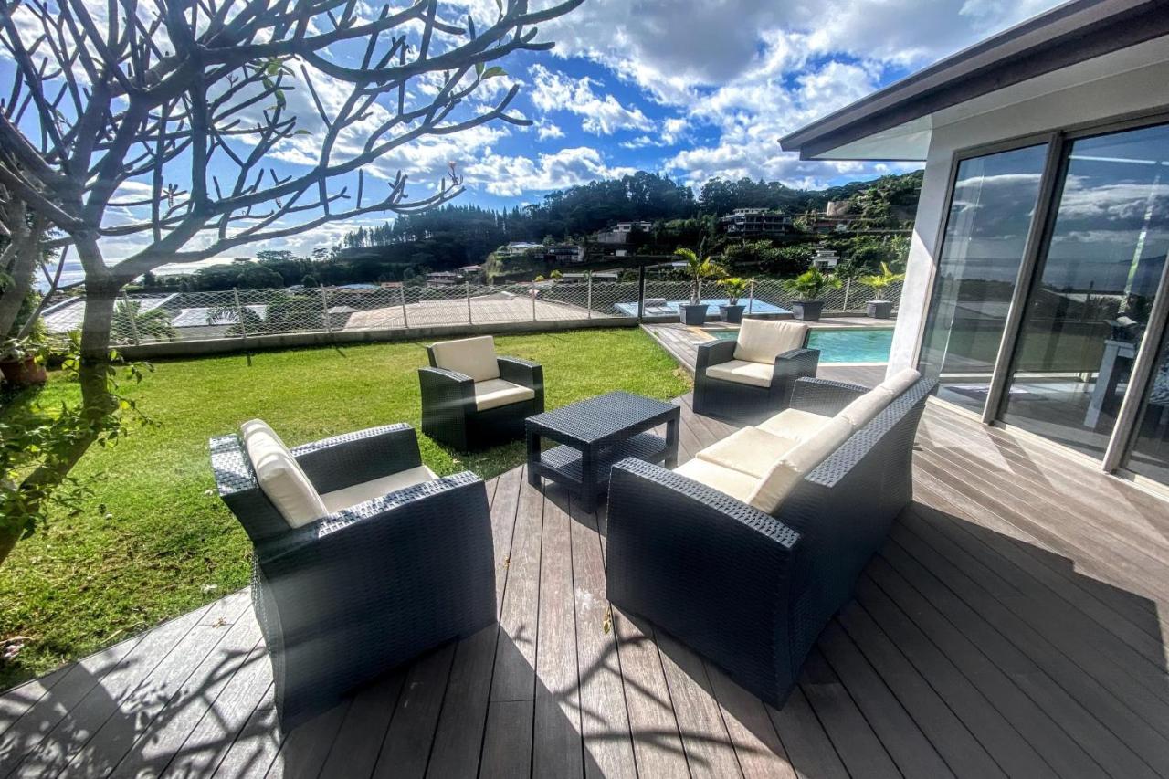 Villa Tiki Wonderfull Sea View Punaauia  Buitenkant foto